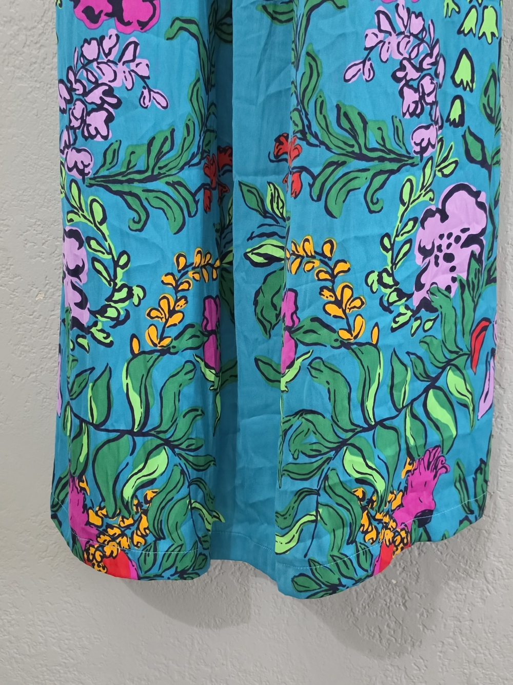 Lilly Pulitzer Joanna Maxi Dress Turquoise "Shake Your Tail Feathers" Womens 2 - Picture 7 of 15